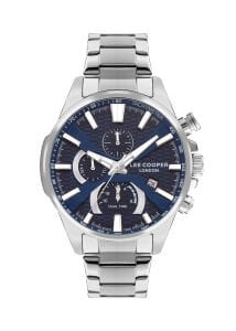Lee Cooper Multifonksiyon Erkek Kol Saati | 46 mm Çelik Kasa , Lacivert Kadran, 5 ATM