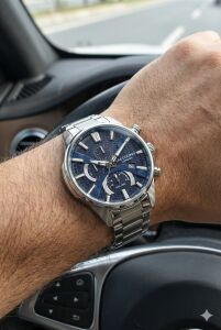 Lee Cooper Multifonksiyon Erkek Kol Saati | 46 mm Çelik Kasa , Lacivert Kadran, 5 ATM