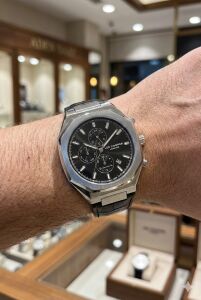 Lee Cooper Klasik Dual Time Erkek Kol Saati | 43 mm Çelik Kasa,  Siyah Deri Kordon, 5 ATM