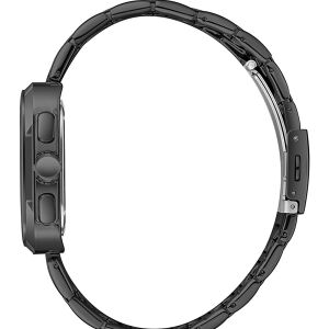 Lee Cooper Siyah Kadran, Kare Kasa, Çok Fonksiyonlu, Çelik Kordon Erkek Kol Saati