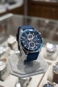 Lee Cooper Erkek Kol Saati | Lacivert Kadran, Spor Silikon Kordon, Çok Fonksiyonlu