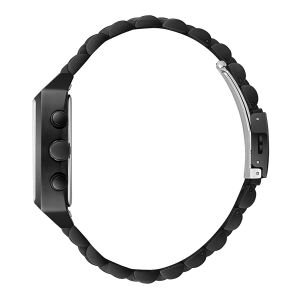 Lee Cooper Siyah Erkek Kol Saati | Kare Kasa Rose Detaylı, Çok Fonksiyonlu, Çelik Kordon