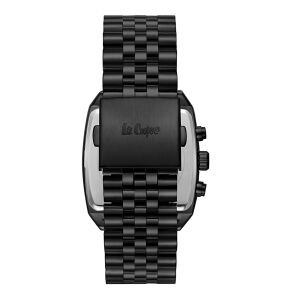 Lee Cooper Siyah Erkek Kol Saati | Kare Kasa Rose Detaylı, Çok Fonksiyonlu, Çelik Kordon