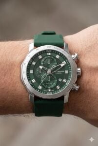 Lee Cooper Yeşil Erkek Kol Saati | 49mm Büyük Kasa, Sportif ve Çok Fonksiyonlu, 5 ATM