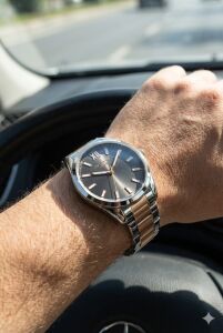 Lee Cooper Klasik ve Şık Erkek Kol Saati | 40 mm Çelik Kasa, Çift Renk Kordon, 5 ATM