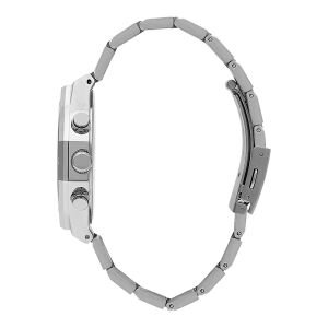 Lee Cooper Sekizgen Çelik Kasa Erkek Kol Saati | 44 mm, Gümüş Renk, Siyah Kadran, 5ATM