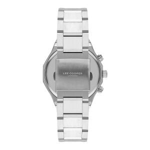 Lee Cooper Sekizgen Çelik Kasa Erkek Kol Saati | 44 mm, Gümüş Renk, Siyah Kadran, 5ATM