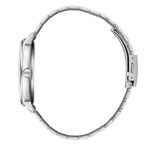 Lee Cooper 41mm Kasa, Beyaz Kadran, Çift Renk Çelik Kordon, Klasik ve Şık Erkek Kol Saati