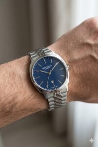 Lee Cooper 41mm Çelik Kasa, Lacivert Kadran, Gümüş Çelik Kordon Erkek Kol Saati