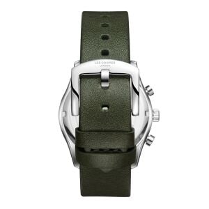Lee Cooper 41mm Çelik Kasa, Haki Deri Kordon, Multifonksiyon Erkek Kol Saati