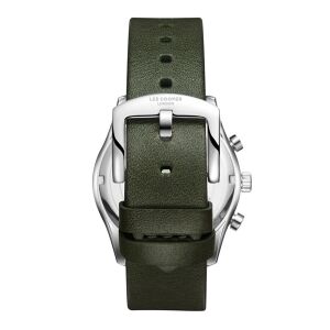 Lee Cooper 41mm Çelik Kasa, Haki Deri Kordon, Multifonksiyon Erkek Kol Saati