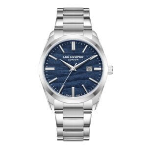 Lee Cooper 41mm, Lacivert Dokulu Kadran, Paslanmaz Çelik Kordon Erkek Kol Saati
