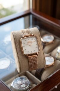 Slazenger Rose Gold Renk Kadın Kol Saati | Paslanmaz Çelik Rose Gold Örgü Kordon, İnci Sedef Kadran