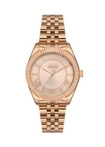 Slazenger Rose Gold Kadın Kol Saati | 36mm Rose Gold Çelik Kasa ve Çelik Kordon, 5 ATM