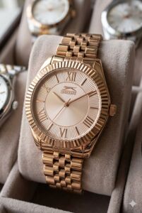 Slazenger Rose Gold Kadın Kol Saati | 36mm Rose Gold Çelik Kasa ve Çelik Kordon, 5 ATM