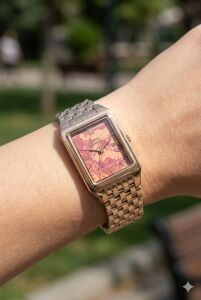 Slazenger Pembe Altın Renk Kadın Kol Saati | 22mm Rose Gold Kasa, Çelik Kordon, Desenli Kadran