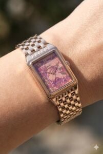 Slazenger Pembe Altın Renk Kadın Kol Saati | 22mm Rose Gold Kasa, Çelik Kordon, Desenli Kadran