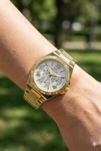 Slazenger 34mm Altın Renk Kadın Kol Saati | Altın Renk Çelik Kordon, Mineral Cam, 5 ATM