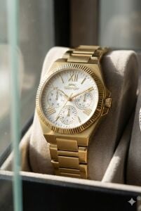 Slazenger 34mm Altın Renk Kadın Kol Saati | Altın Renk Çelik Kordon, Mineral Cam, 5 ATM