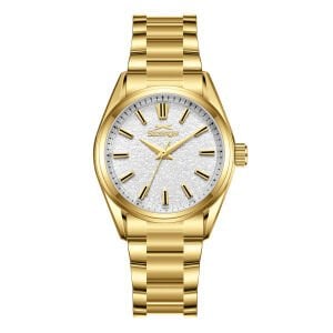 Slazenger Kadın Kol Saati | 30mm, Altın Renk Çelik Kordon, Mineral Cam, 5ATM