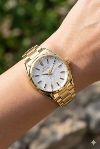 Slazenger Kadın Kol Saati | 30mm, Altın Renk Çelik Kordon, Mineral Cam, 5ATM