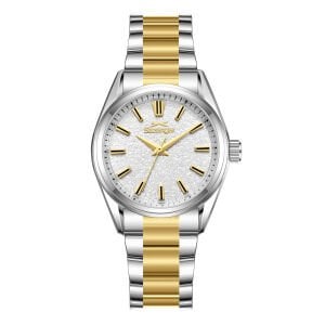 Slazenger Altın & Gümüş Renk Kadın Kol Saati | 30mm, Çelik Kordon, Mineral Cam, 5ATM