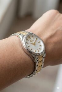 Slazenger Altın & Gümüş Renk Kadın Kol Saati | 30mm, Çelik Kordon, Mineral Cam, 5ATM