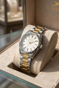 Slazenger Altın & Gümüş Renk Kadın Kol Saati | 30mm, Çelik Kordon, Mineral Cam, 5ATM