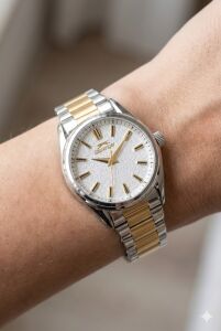 Slazenger Altın & Gümüş Renk Kadın Kol Saati | 30mm, Çelik Kordon, Mineral Cam, 5ATM