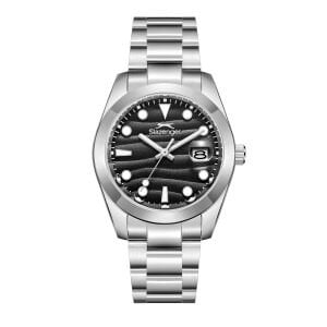 Slazenger 41mm, Rolex Tasarım Erkek Kol Saati | Gümüş Renk Çelik Kordon, Takvimli Mekanizma, 5ATM