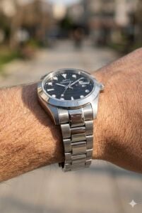 Slazenger 41mm, Rolex Tasarım Erkek Kol Saati | Gümüş Renk Çelik Kordon, Takvimli Mekanizma, 5ATM