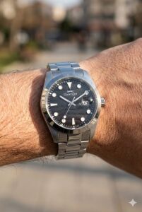 Slazenger 41mm, Rolex Tasarım Erkek Kol Saati | Gümüş Renk Çelik Kordon, Takvimli Mekanizma, 5ATM