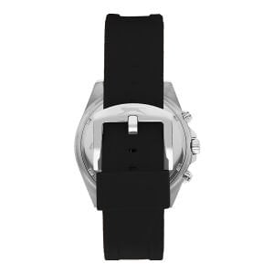 Slazenger 44mm Gümüş Kasa, Siyah Silikon Kordon, Multifonksiyon, Spor Erkek Kol Saati