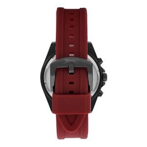 Slazenger Kırmız Renk Spor Erkek Kol Saati | 44mm Siyah Kasa, Kırmızı Silikon Kordon, Multifonksiyon