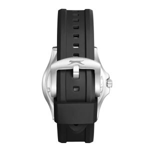 Slazenger 42mm Çelik Kasalı Erkek Kol Saati | Siyah Silikon Kordon, Takvimli, 5 ATM