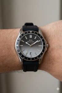 Slazenger 42mm Spor Erkek Kol Saati | Siyah Silikon Kordon, Mineral Cam, Takvimli, 5 ATM