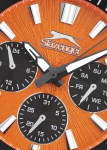 Slazenger 44mm Spor Kol Saati | Turuncu Silikon Kordon, Multifonksiyon, 5 ATM