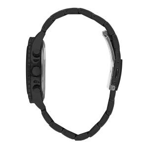 Slazenger 44mm Siyah Erkek Kol Saati | Siyah Çelik Kordon, Multifonksiyon, Mineral Cam, 5 ATM