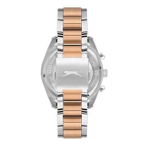 Slazenger 42mm Silver Rose Gold Erkek Kol Saati | Çelik Kordon, Multifonksiyon, 10ATM