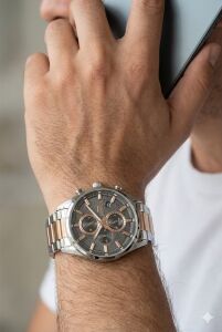 Slazenger 42mm Silver Rose Gold Erkek Kol Saati | Çelik Kordon, Multifonksiyon, 10ATM