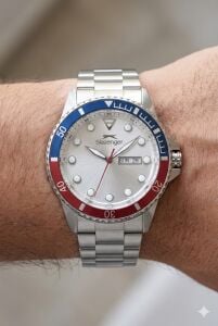 Slazenger Rolex Tasarım Erkek Kol Saati | 42mm, Çelik Kordon, Takvimli, 10 ATM