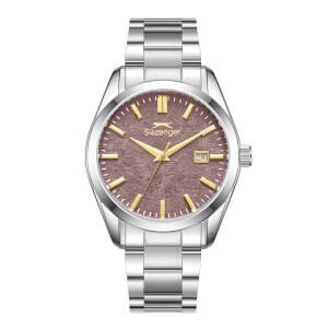 Slazenger 41,5mm Kasa, Özel Renk Kadran Erkek Kol Saati | Gümüş Renk Çelik Kordon, Takvimli, 10 ATM
