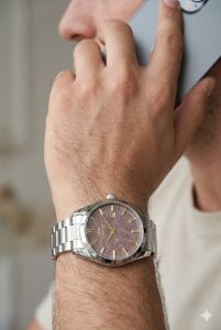 Slazenger 41,5mm Kasa, Özel Renk Kadran Erkek Kol Saati | Gümüş Renk Çelik Kordon, Takvimli, 10 ATM