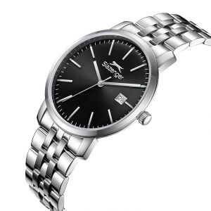 Slazenger 41mm Klasik Erkek Kol Saati | Gümüş Renk Çelik Kordon, Takvimli, 10ATM