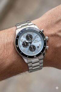 Slazenger 41mm Dual Time Erkek Kol Saati | Gümüş Renk Çelik Kordon, Mineral Cam, 10 ATM