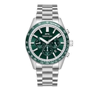 Slazenger Dual Time, Lüks Tasarım Erkek Kol Saati | 42mm, Çelik Kordon, Mineral Cam, 10ATM