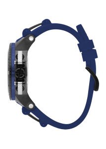 Quantum Kronograf Mavi Erkek Kol Saati | Paslanmaz Çelik Kasa, Mavi Silikon Kordon,  Safir Cam, 10 ATM