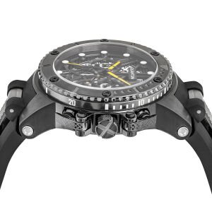 Quantum Erkek Kol Saati | 50mm, Safir Cam, Kronograf, 10ATM – Sarı Kordon Hediyeli