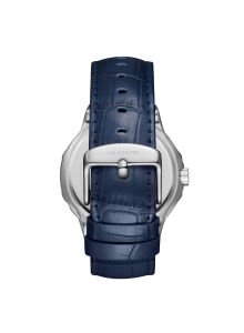 Lee Cooper Patek Tasarım Erkek Kol Saati | 42mm,  Deri Kordon, Lacivert Kadran, Çelik Kasa