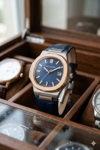 Lee Cooper Patek Tasarım Erkek Kol Saati | 42mm,  Deri Kordon, Lacivert Kadran, Çelik Kasa